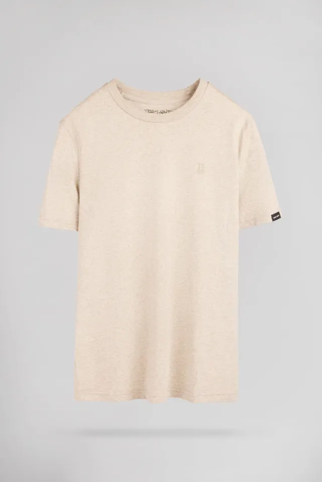 Teddy Smith T-Narvik MC t-shirt cream chiné cotone
