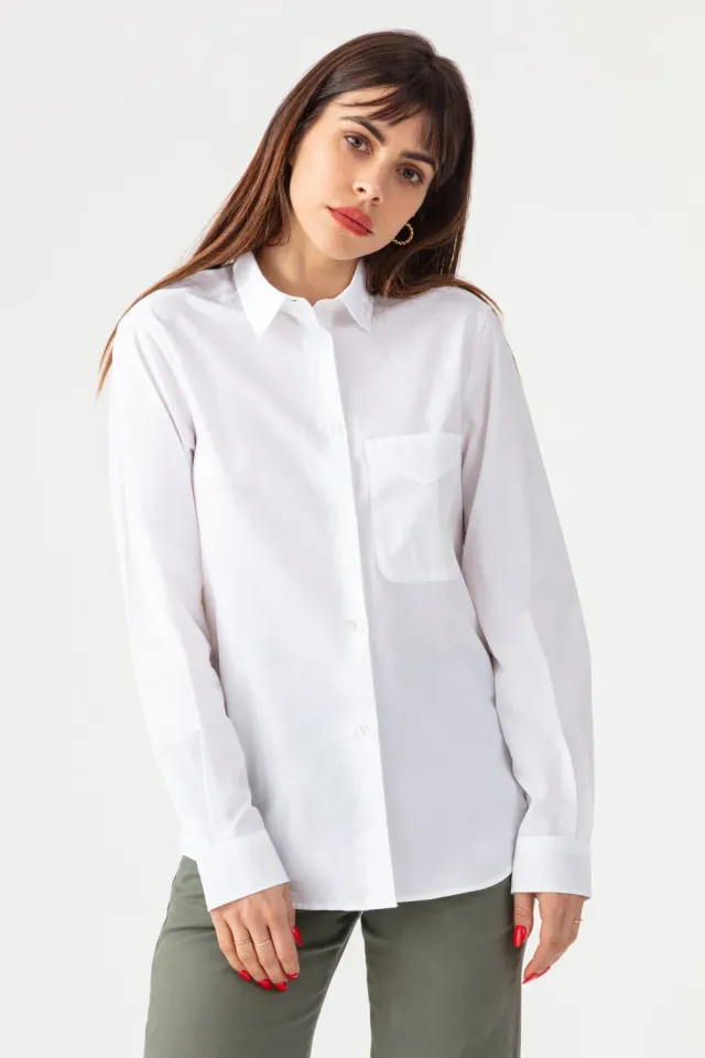 acquaverde Boy Shirt camicia White popeline cotone