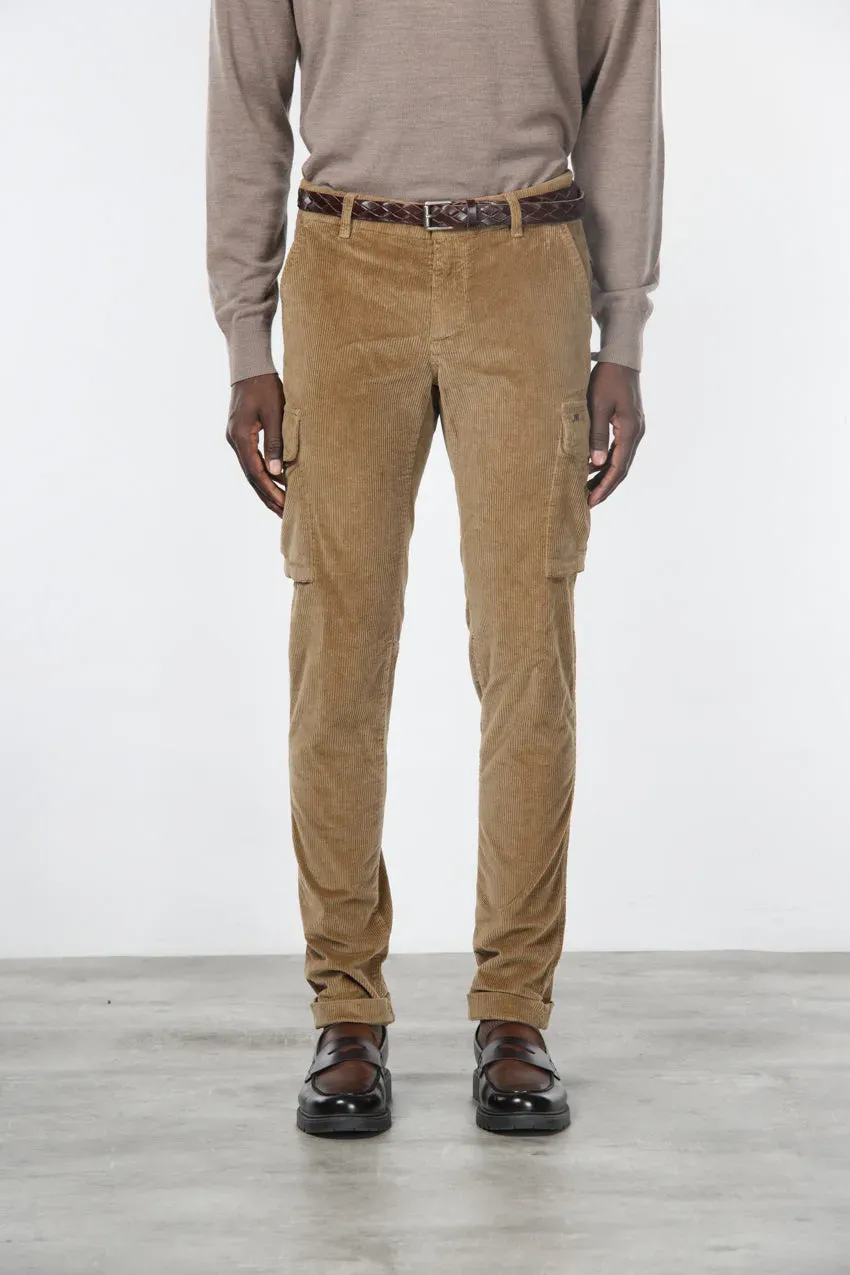 Mason's Chile Cargo Uomo Cammello Extra Slim Velluto