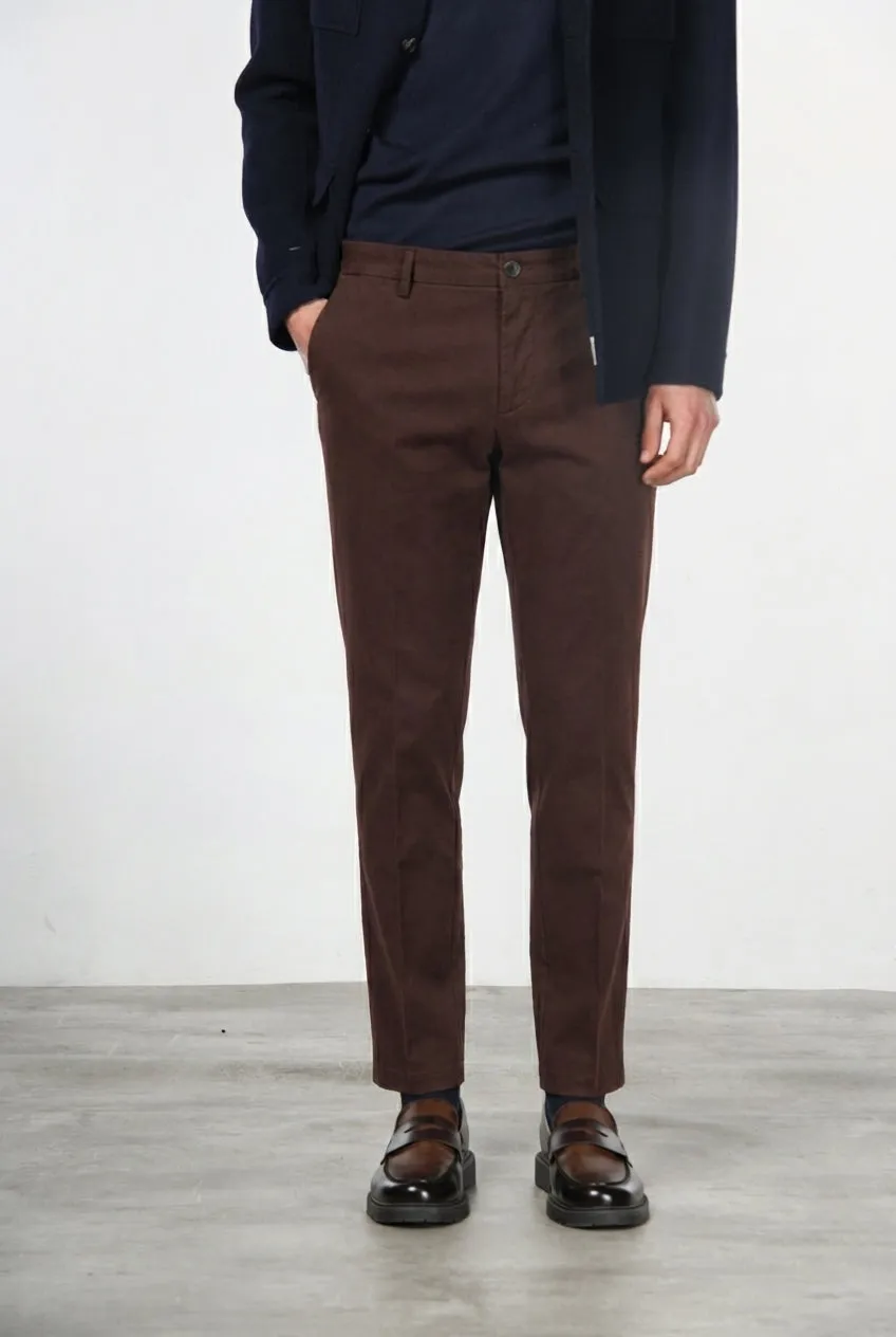 Mason's Milano chino uomo vinaccia extra slim stretch