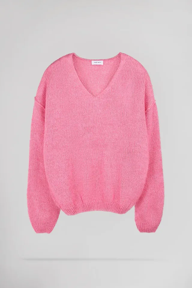 Teddy Smith P-Maggie Pull donna rosa con lana