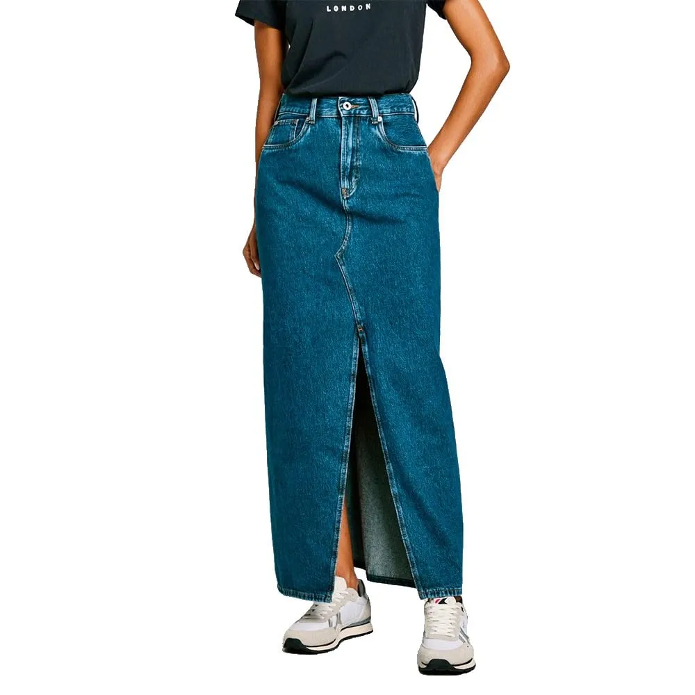 Pepe Jeans Maxi Skirt HW Gonna denim S blue stone wash