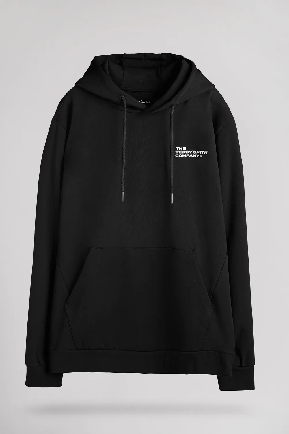 Teddy Smith S-Company Hoody felpa cappuccio nero elasticizzata