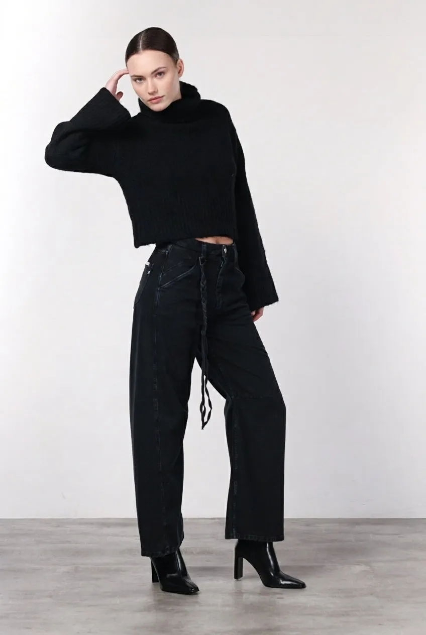 Mason's Veronique chino donna nero balloon fit