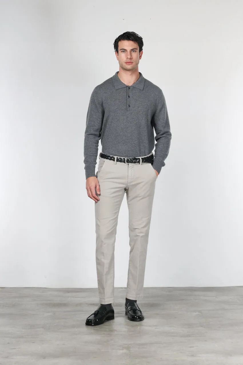 Mason's Torino chino uomo grigio velluto slim
