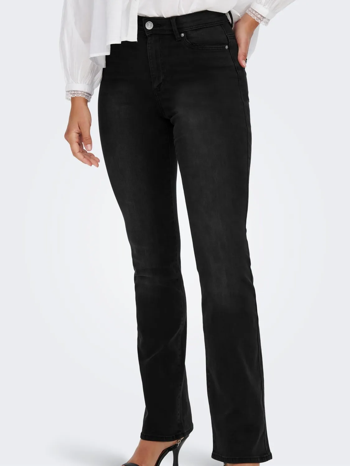 ONLY Onlwauw HW Flared BJ1097 Noos jeans donna M/30L vita alta