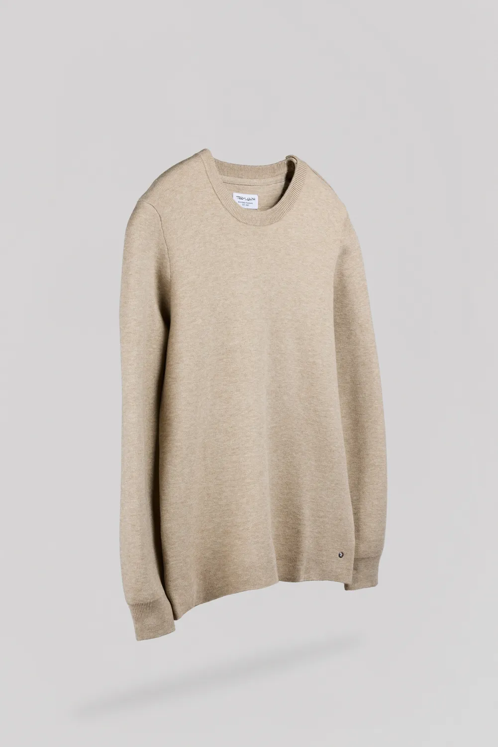 Teddy Smith P-Drystan Maglione Uomo Beige Effetto Chiné