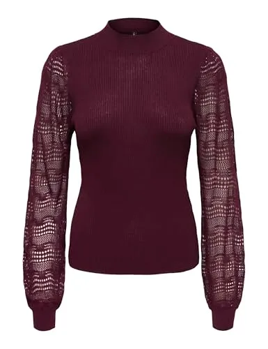 ONLY Onlannelina Maglia Collo Alto Donna Nero Lana