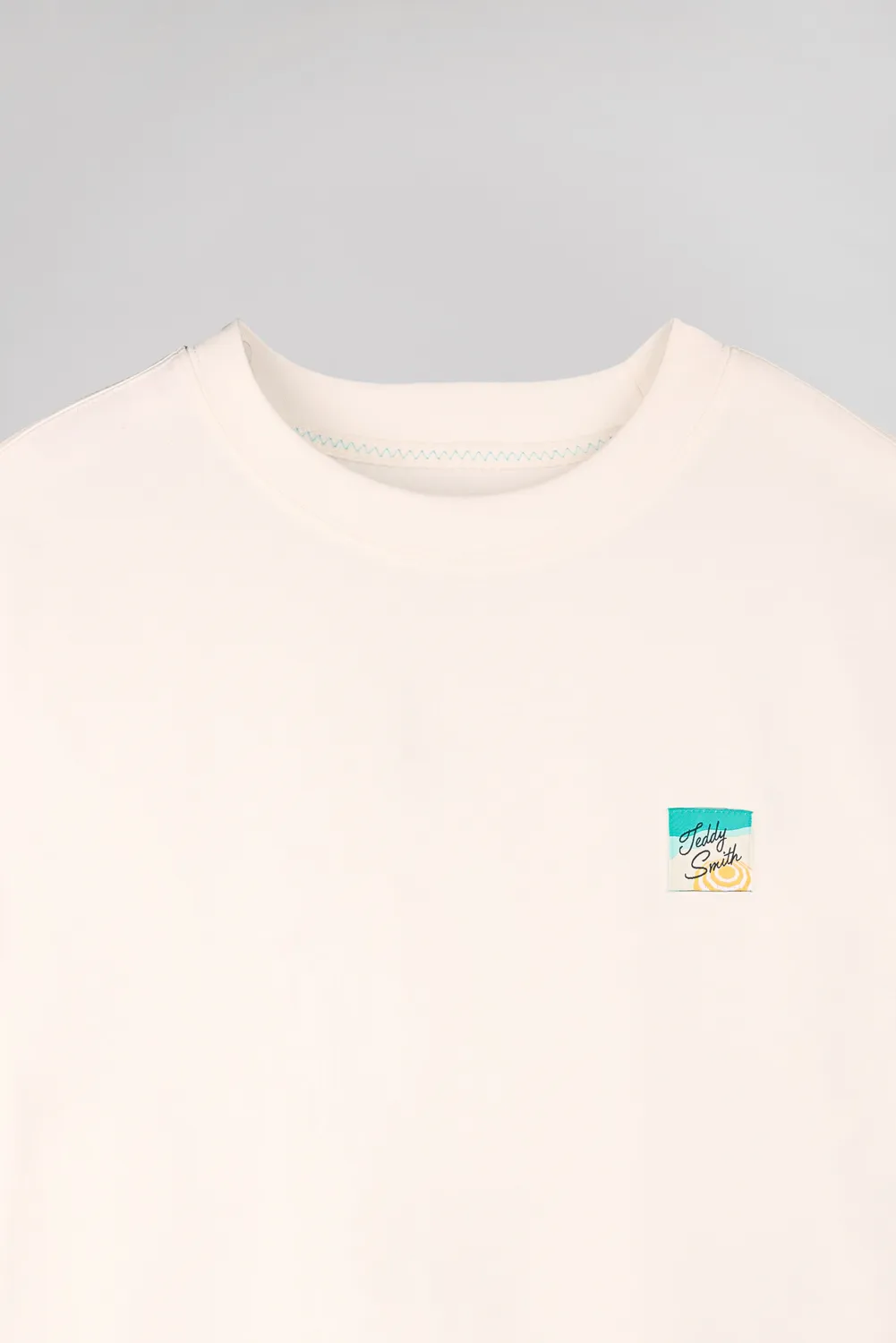 Teddy Smith T-Edric MC t-shirt girocollo bianco uomo