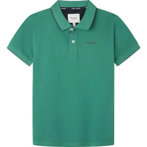 Pepe Jeans New Thor Polo Bambino 10 anni verde piquet