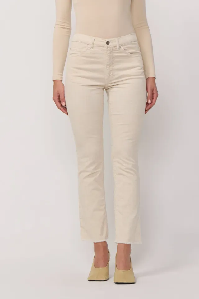 acquaverde Cara pantalone velluto natural bootcut