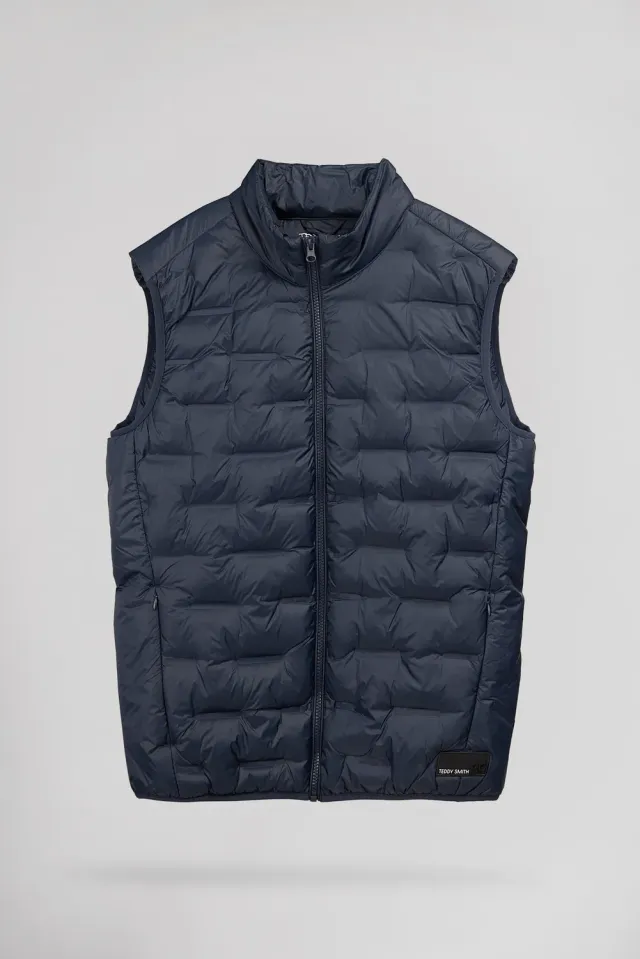 Teddy Smith B-Toran Total Navy gilet smanicato trapuntato