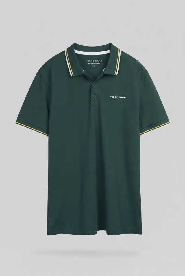Teddy Smith Pasian 2 Vert Pin polo uomo cotone