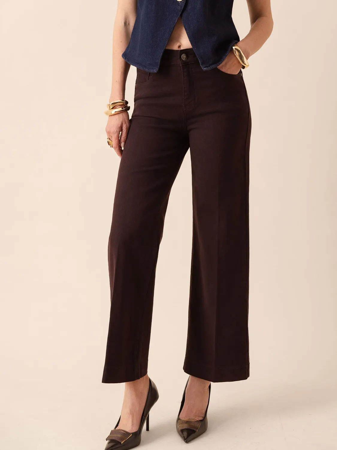 Oraije Vienna jeans wide melanzana regular