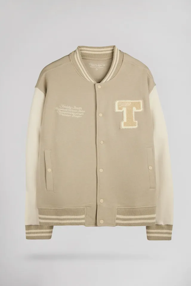 Teddy Smith G-Romeo Gilet beige felpa cotone uomo