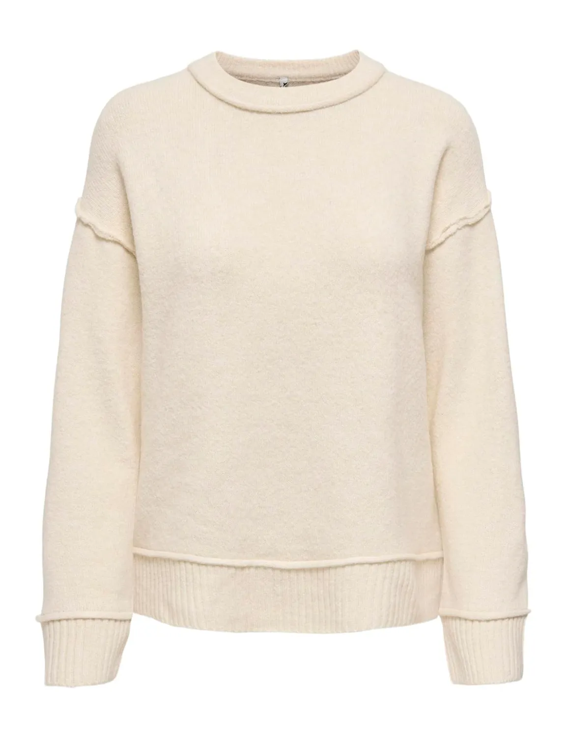 ONLY Onlhazel LS Detail O-Neck BF Knt maglia donna