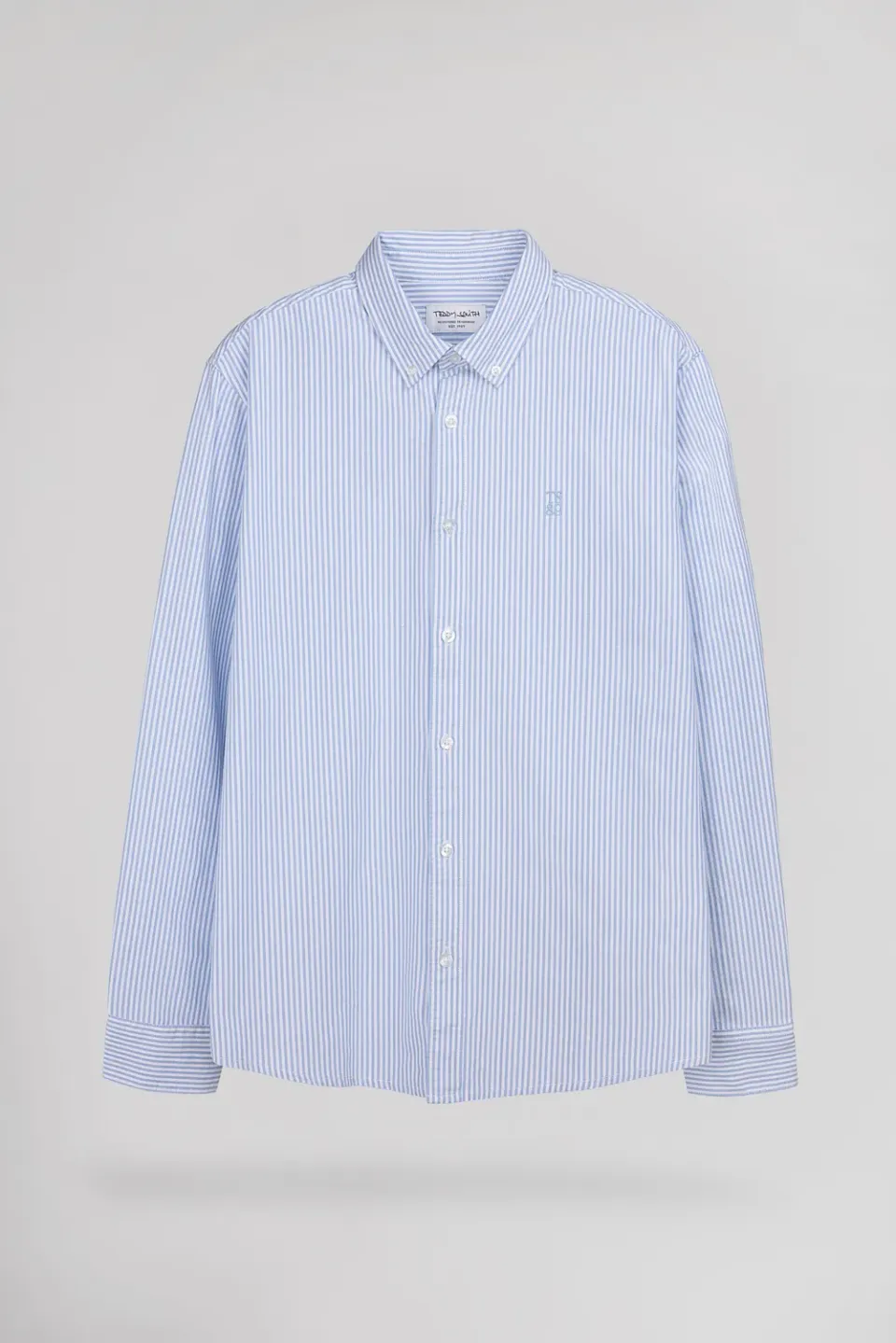 Teddy Smith C-Stanley ML camicia righe pastel blue cotone