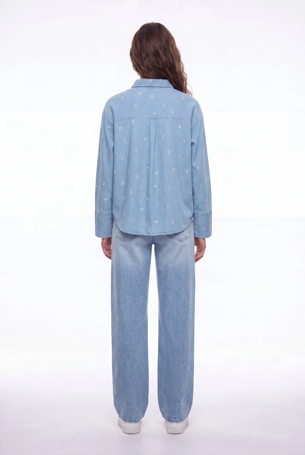 Teddy Smith C-Eliane ML Camicia Denim Donna ricamata