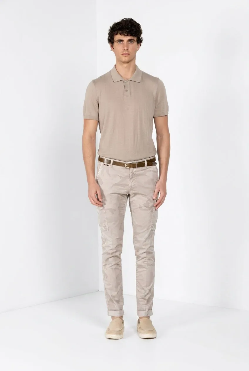 Mason's Chile pantalone cargo beige camouflage extra slim