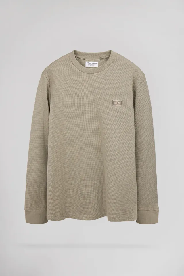 Teddy Smith T-Waffle ML t-shirt kaki waffle