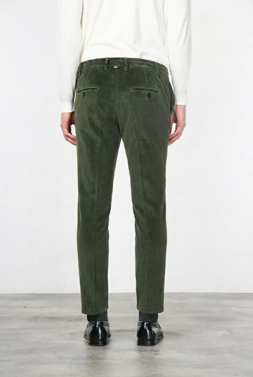 Mason's Milano Jogger chino uomo verde bosco velluto
