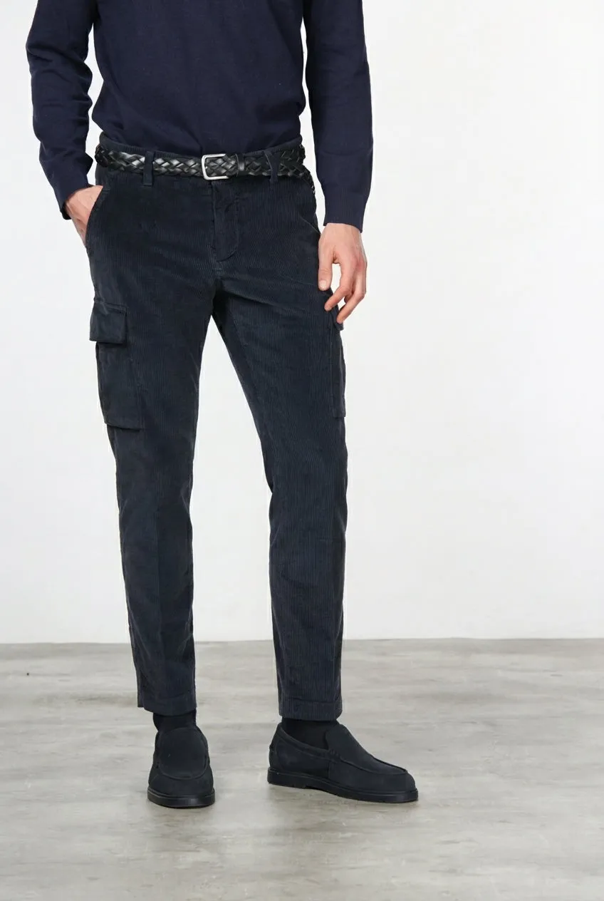 Mason's Chile cargo uomo blu notte velluto extra slim
