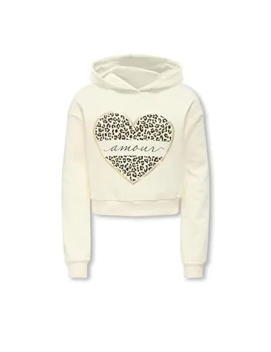 ONLY Kids Kogcooper Felpa Cappuccio 122-128 Cuore