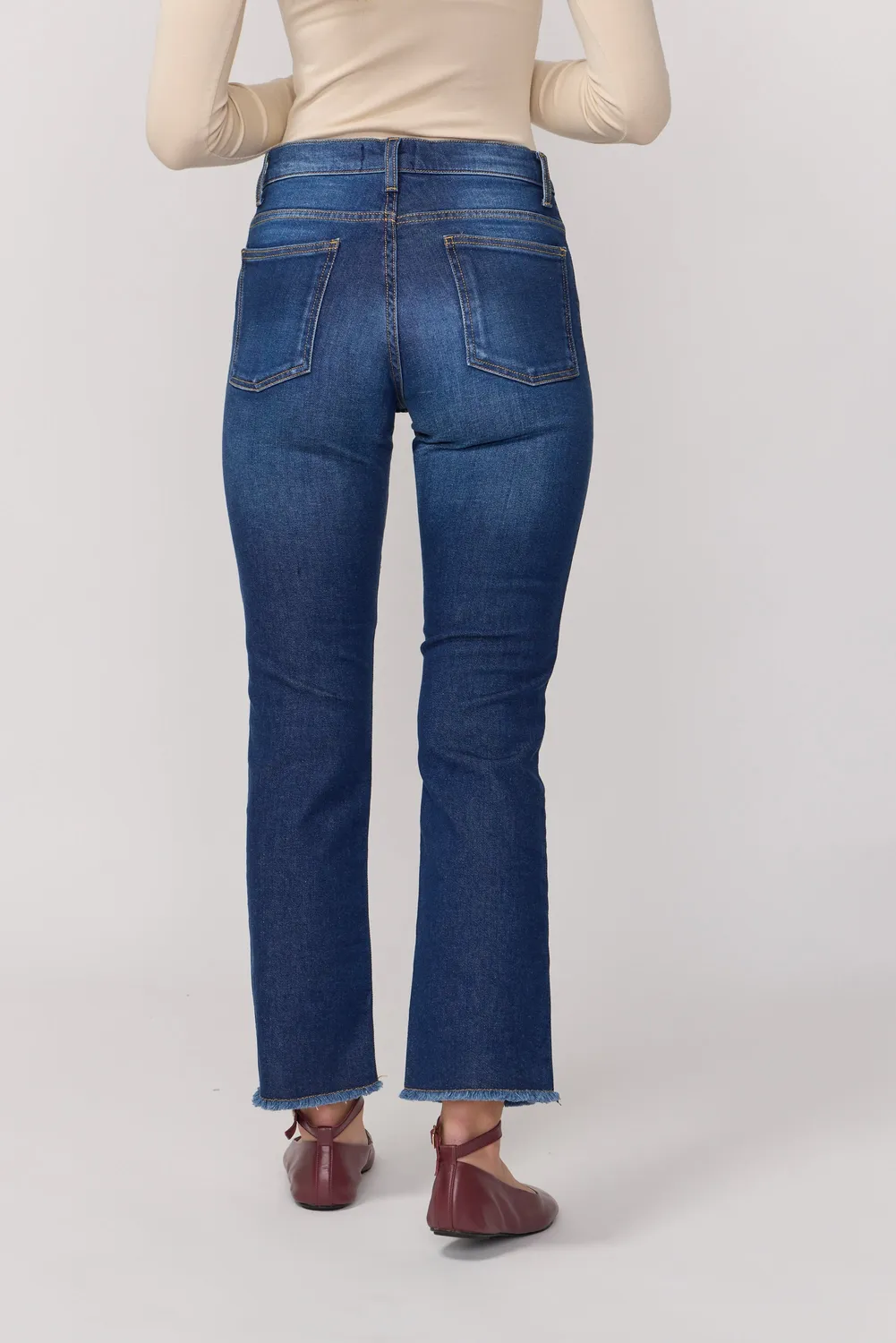 Acquaverde Cara Jeans Bootcut Dark Wash Vita Alta