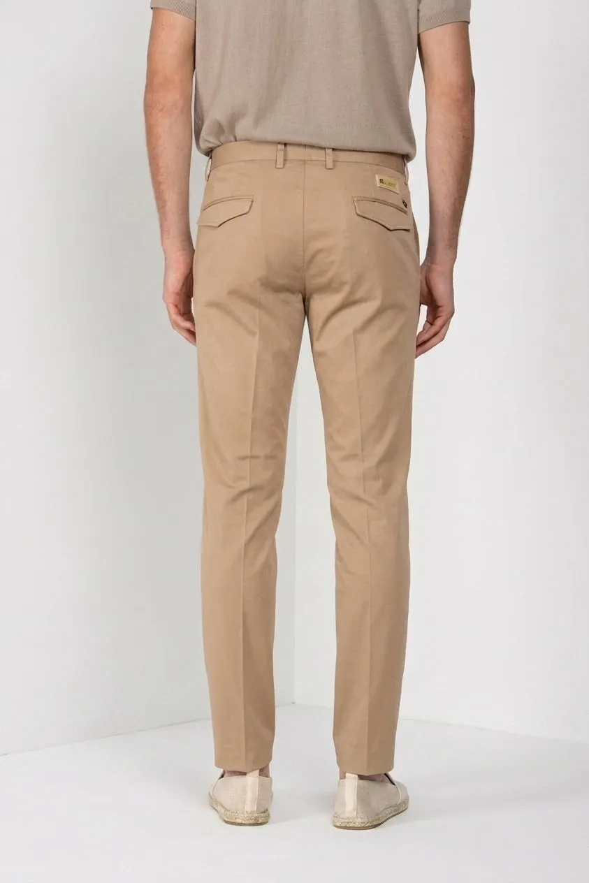 Mason's Torino City chino uomo beige medio raso seta