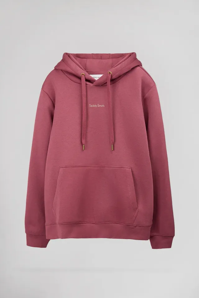 Teddy Smith S-Solene Hoody felpa donna lampone
