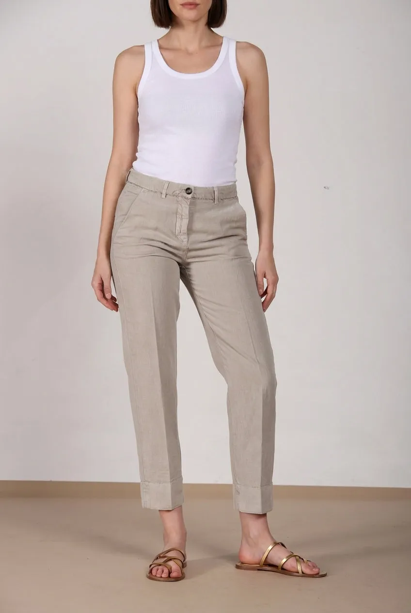 Mason's New York Carrot chino donna beige scuro lino