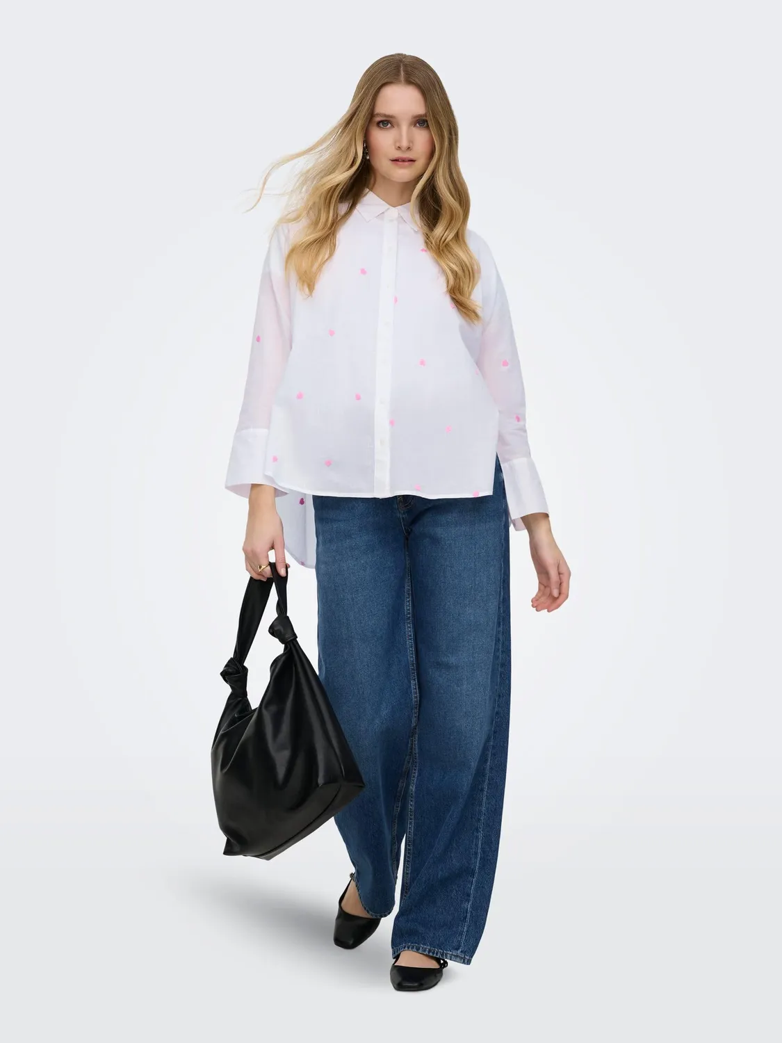 ONLY Lina Grace camicia donna XS bianca bottoni