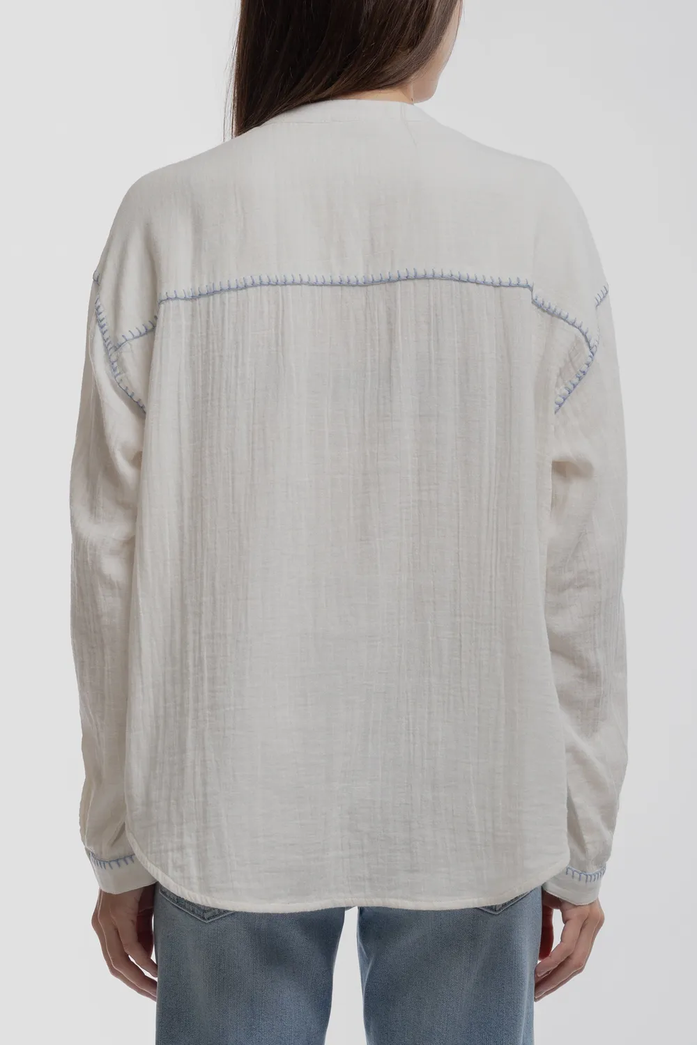 Teddy Smith C-Sarah Middle White camicia palme donna