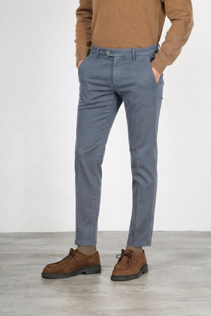 Mason's Torino Flex chino uomo grigio slim raso