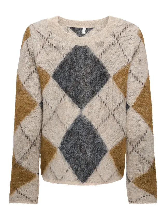 ONLY ONLNOEME pullover grigio spalle cadenti