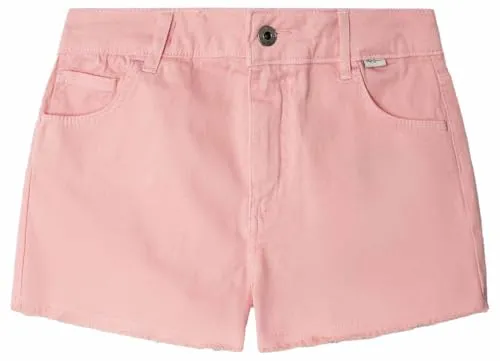 Pepe Jeans Ofra shorts bambina twill cotone orlo sfrangiato