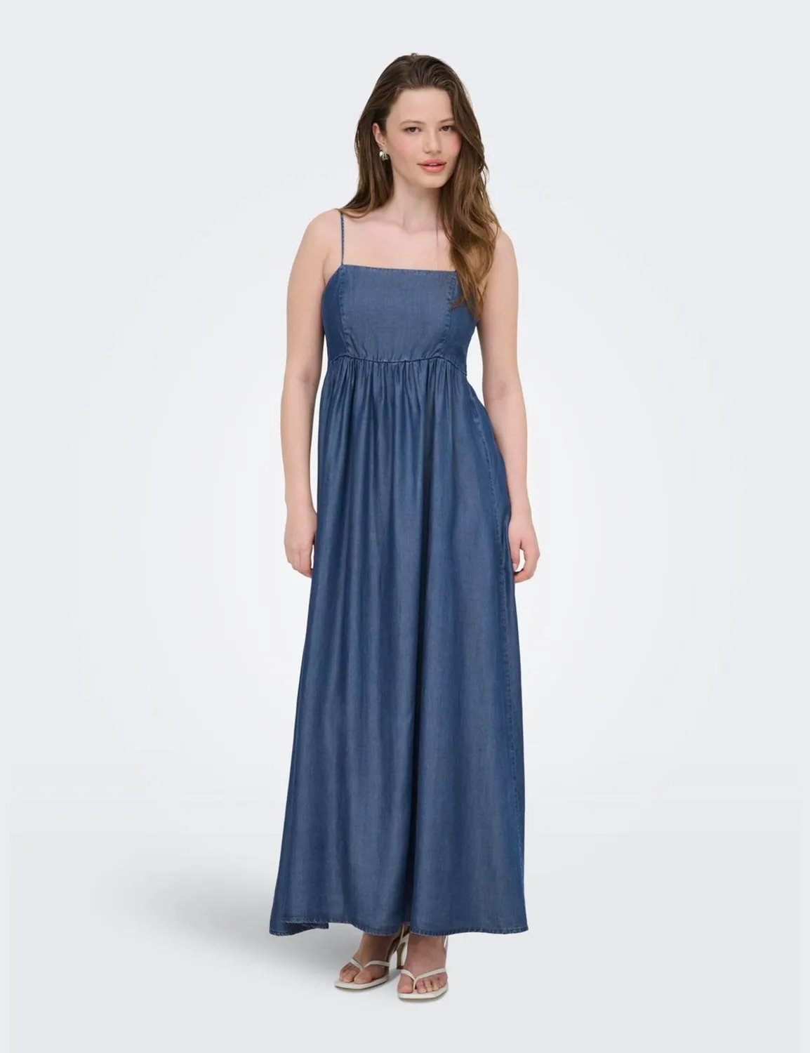 ONLY Onlpema Long String Smock Dress vestito lungo L