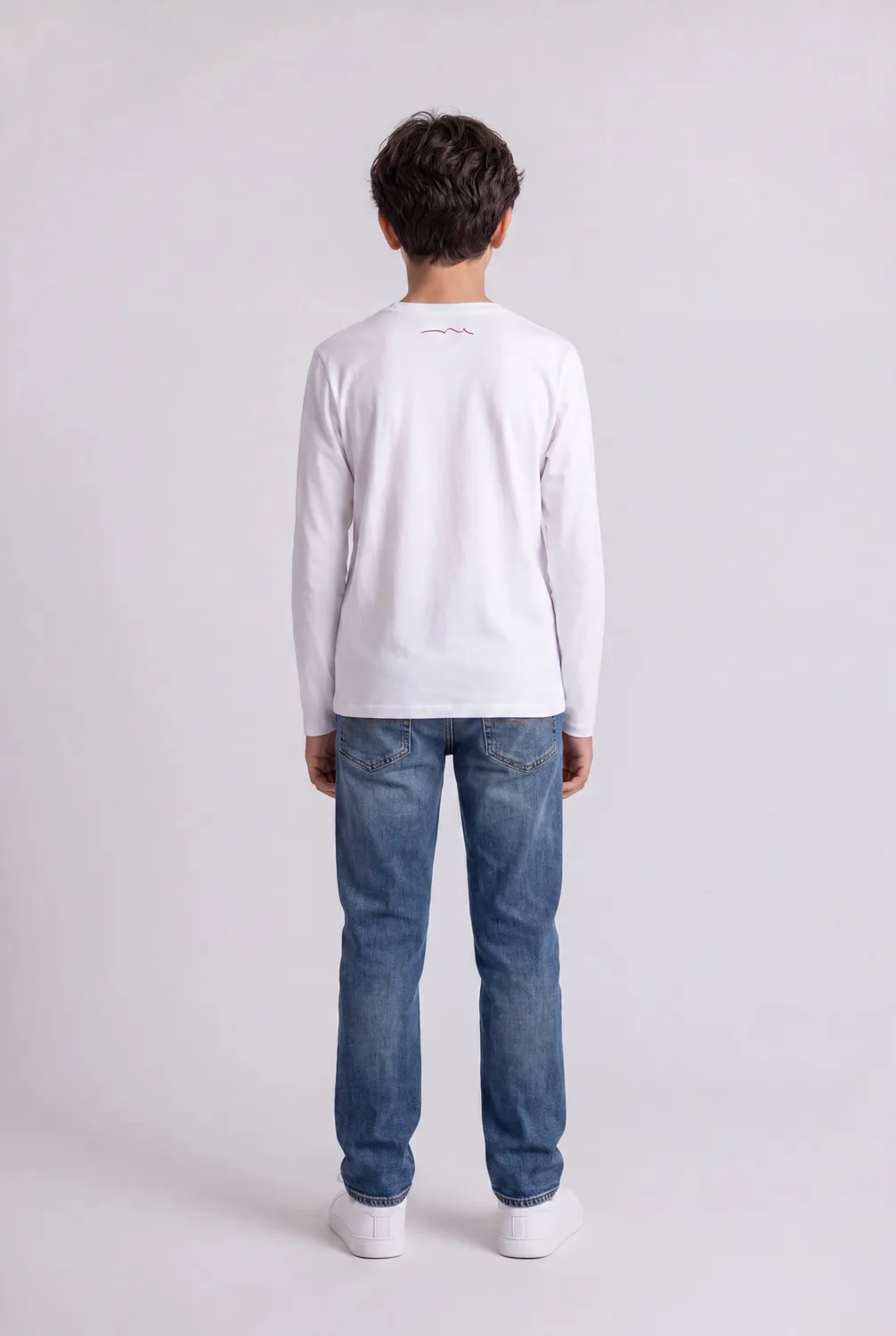 Teddy Smith Evan ML JR Maglia Bambino Bianco Maniche Lunghe