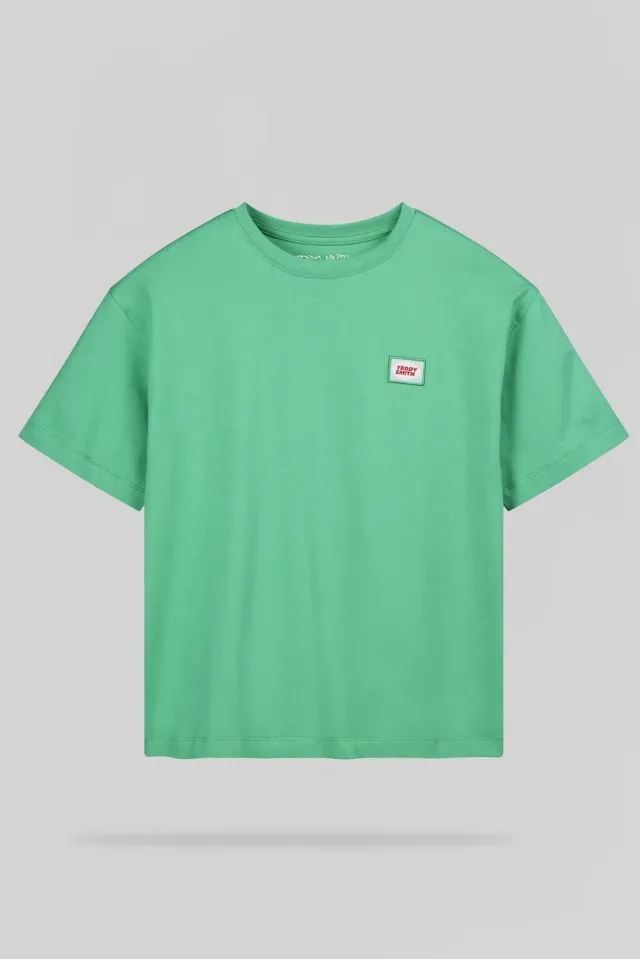 Teddy Smith T-Badge MC JR t-shirt bambino verde candy
