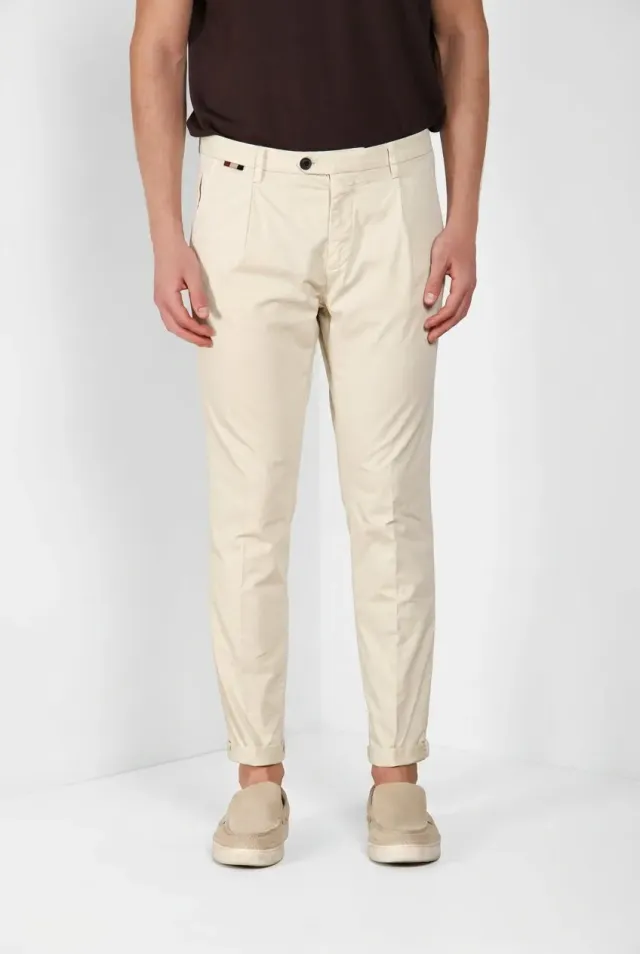 Mason's Osaka 1 Pince pantalone chino conchiglie carrot fit