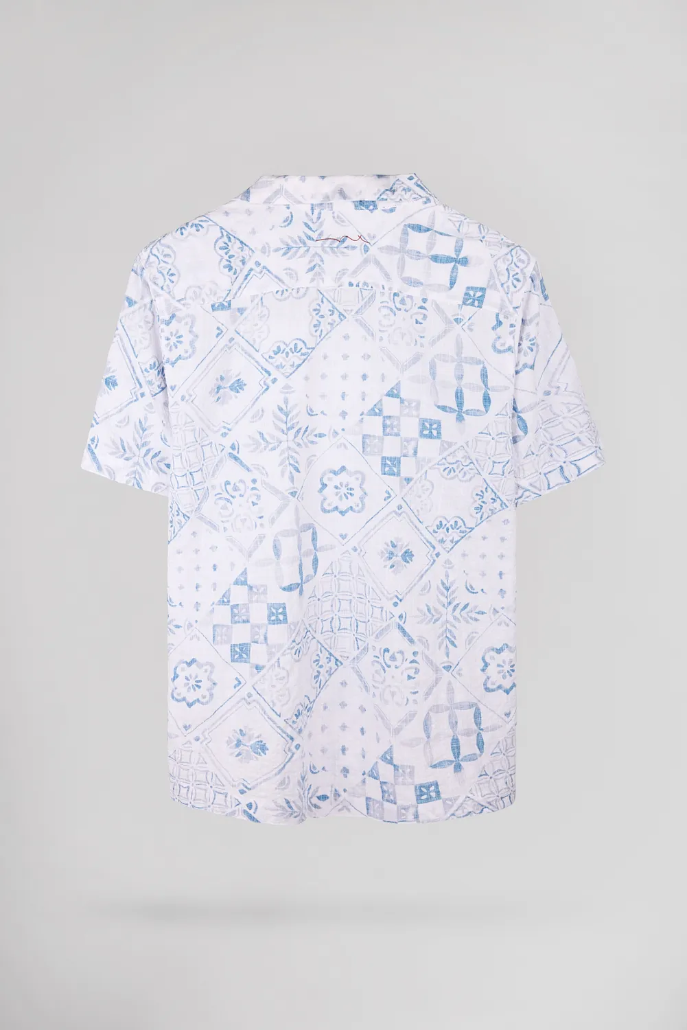 Teddy Smith C-Raymond Camicia Hawaiana Bianca Blu