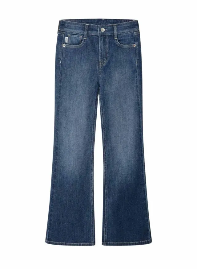 Pepe Jeans Willa jeans bambina flare slim lavaggio blu