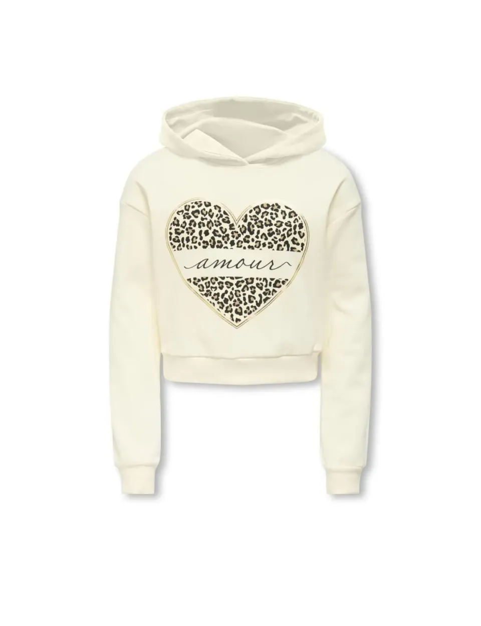 ONLY Kids Kogcooper Felpa Cappuccio 122-128 Cuore