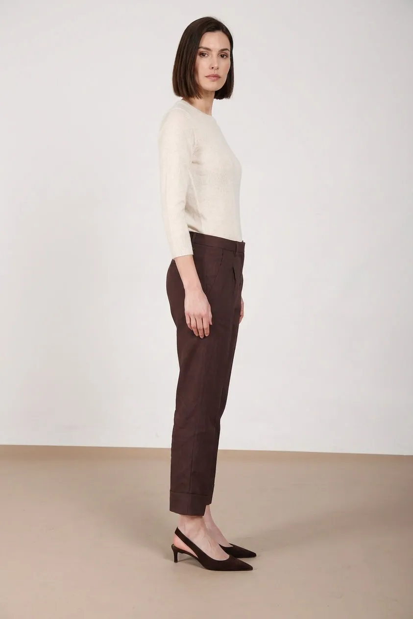 Mason's New York Carrot chino donna marrone in lino