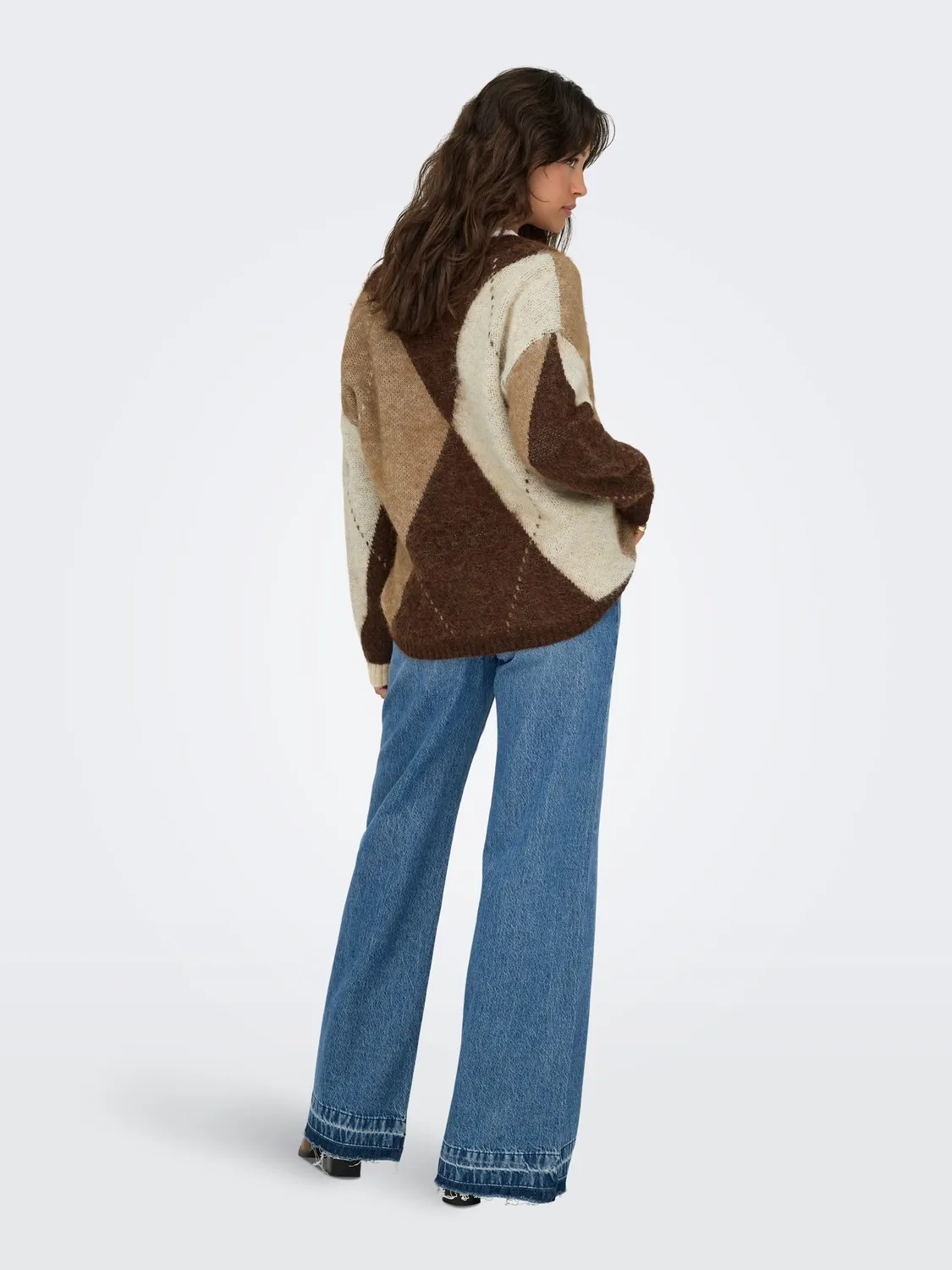 ONLY Onlnoeme maglia donna M scollo V jacquard