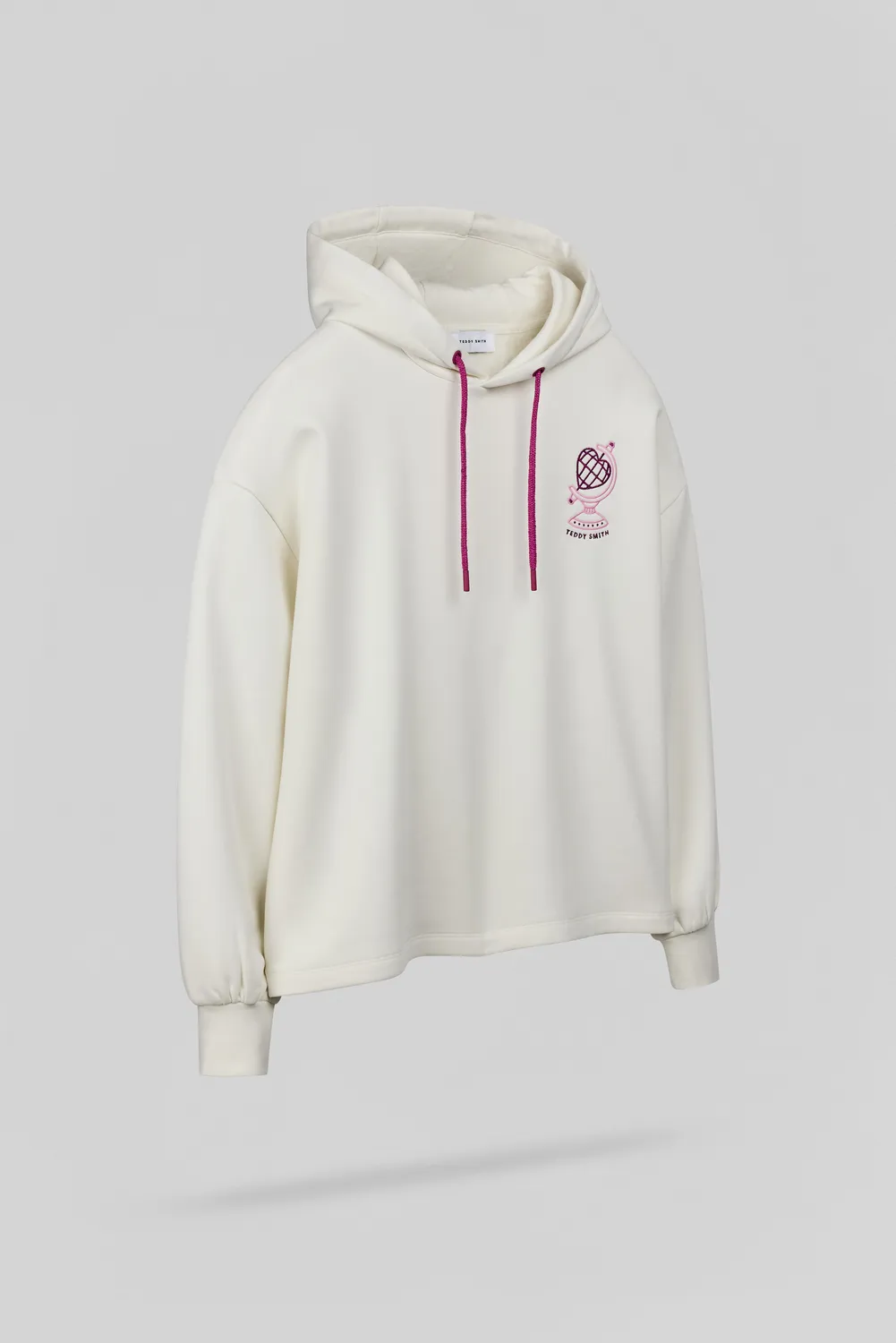 Teddy Smith Juliette Hood felpa donna middle white