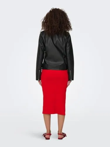 ONLY Onlmille Giacca Donna L finta pelle biker
