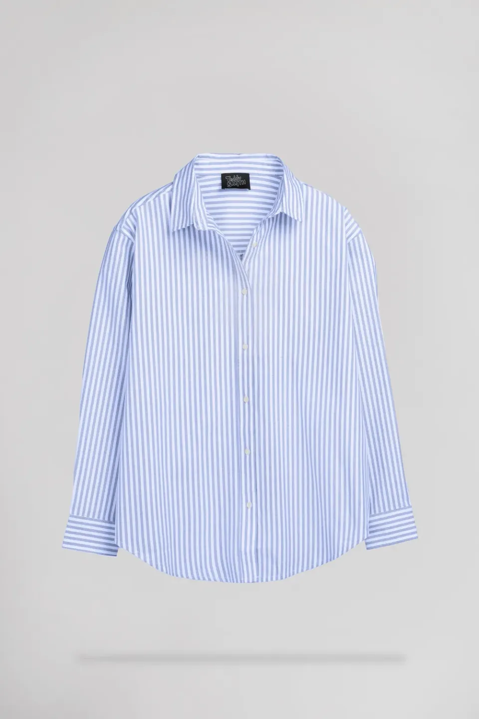Teddy Smith C-Line ML camicia righe azzurra donna oversize