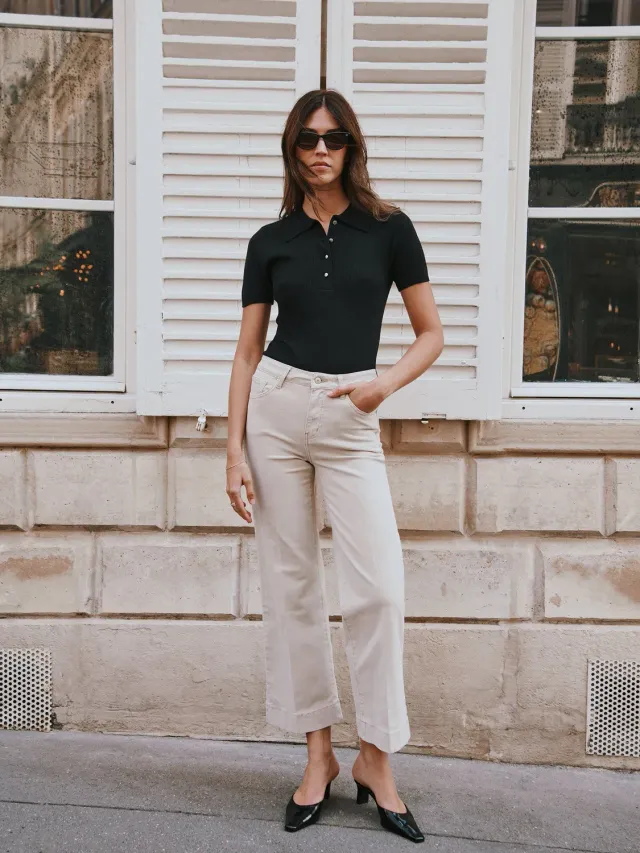 Oraije Vienna jeans larghi taupe denim
