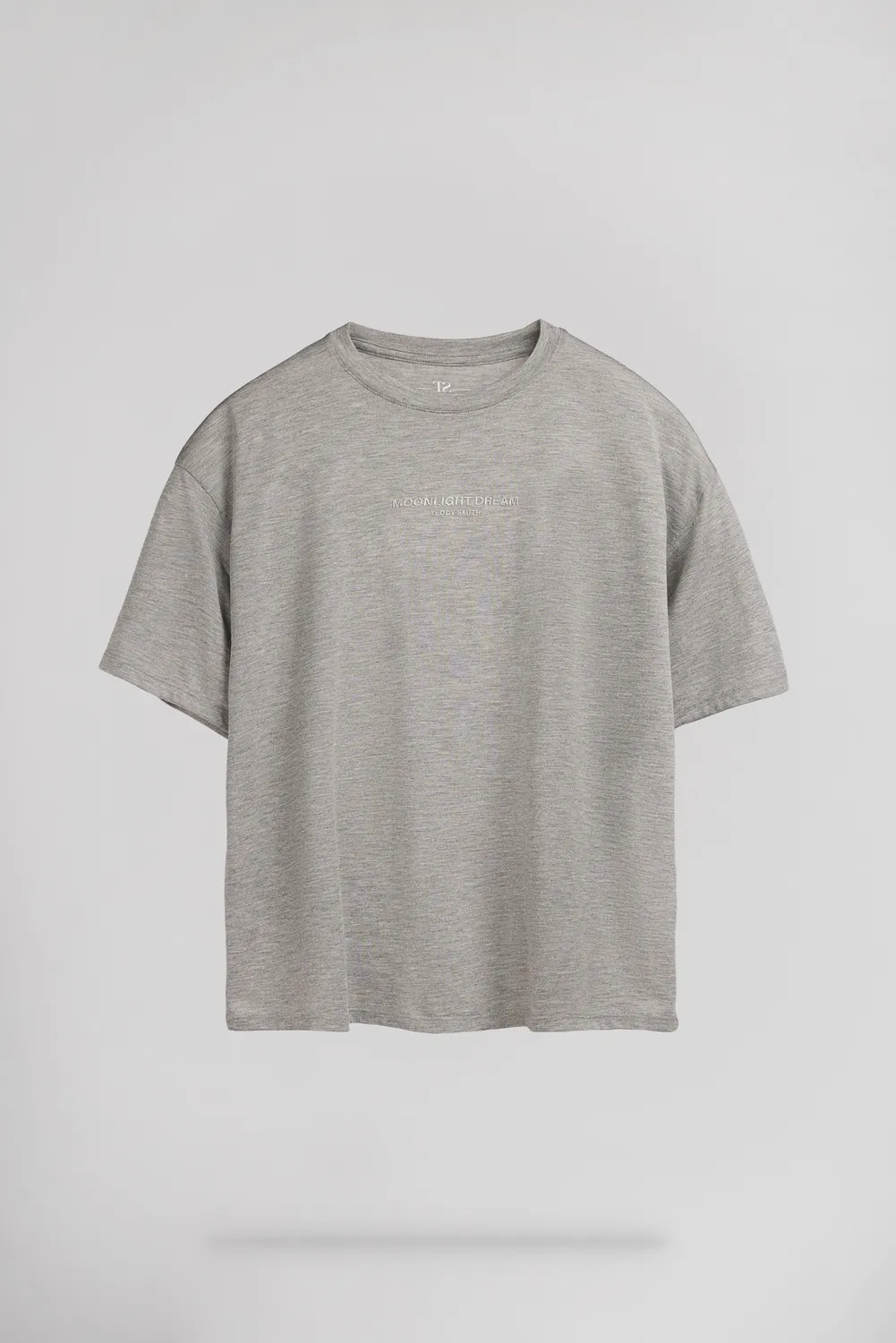 Teddy Smith T-Louane t-shirt donna grigio jersey lurex stampa